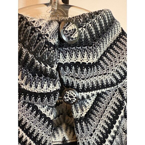 NWT Ramy Brook Peggy Mock Neck Sleeveless Tube Dress‎ Black Chevron Knit Midi, S - Picture 8 of 11